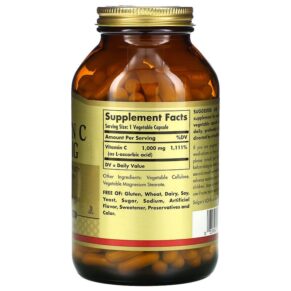 Solgar Vitamin C 1.000 mg 250 Vegetable Capsules 3 Thực phẩm bổ sung Solgar Vitamin C 1.000 mg 250 Vegetable Capsules 033984032811