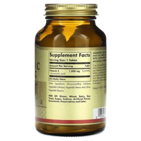Thực phẩm bổ sung Solgar Vitamin C 1.000 mg 90 Tablets 033984032750