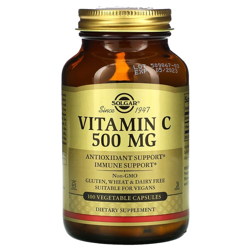Solgar Vitamin C 500 mg 100 Vegetable Capsules 8 Thực phẩm chức năng Solgar Vitamin C 500 mg 100 Vegetable Capsules 033984032606