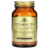 Thực phẩm chức năng Solgar Vitamin D3 (Cholecalciferol) 55 mcg (2.200 IU) 100 Vegetable Capsules 033984033177