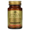 Thực phẩm chức năng Solgar Vitamin D3 Natural Strawberry Banana Swirl 25 mcg (1.000 IU) 100 Chewable Tablets 033984549562