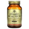 Thực phẩm chức năng Solgar Vitamin E Naturally Sourced 268 mg (400 IU) 100 Softgels 033984035218