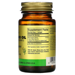 Solgar Wild Oregano Oil 60 Softgels 3 Thực phẩm bổ sung Solgar Wild Oregano Oil 60 Softgels 033984020290