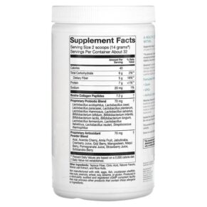 Thực phẩm bổ sung Solumeve Collagen with Probiotics and Superfruits Powdered Drink Mix Citrus 16 oz (454 g) 898220016525
