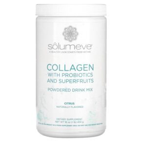 Thực phẩm chức năng Solumeve Collagen with Probiotics and Superfruits Powdered Drink Mix Citrus 16 oz (454 g) 898220016525