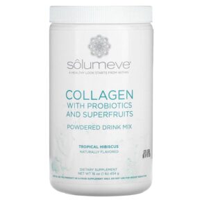 Thực phẩm chức năng Solumeve Collagen with Probiotics and Superfruits Powdered Drink Mix Tropical Hibiscus 16 oz (454 g) 898220016549