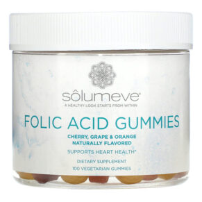 Thực phẩm chức năng Solumeve Folic Acid Gummies Gelatin Free Assorted Flavors 100 Vegetarian Gummies 898220014385