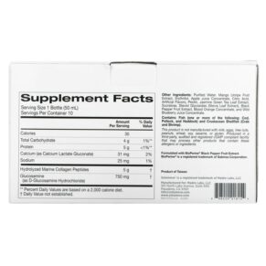 Thực phẩm bổ sung Solumeve Liquid Marine Collagen Peptides Mango Apple 10 Bottles 1.69 fl oz (50 ml) Each 898220018154