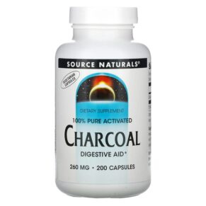 Thực phẩm chức năng Source Naturals 100% Pure Activated Charcoal 260 mg 200 Capsules 021078001362
