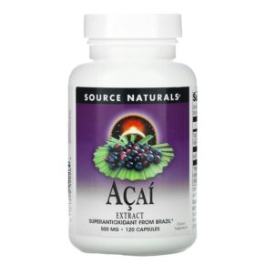Thực phẩm chức năng Source Naturals Acai Extract 500 mg 120 Capsules 021078020264