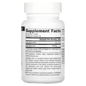 Thực phẩm bổ sung Source Naturals Alpha Lipoic Acid 100 mg 120 Tablets 021078001553