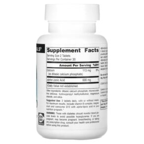 Thực phẩm bổ sung Source Naturals Alpha Lipoic Acid Timed Release 300 mg 60 Tablets 021078014324