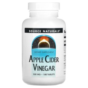 Thực phẩm chức năng Source Naturals Apple Cider Vinegar 500 mg 180 Tablets 021078013563