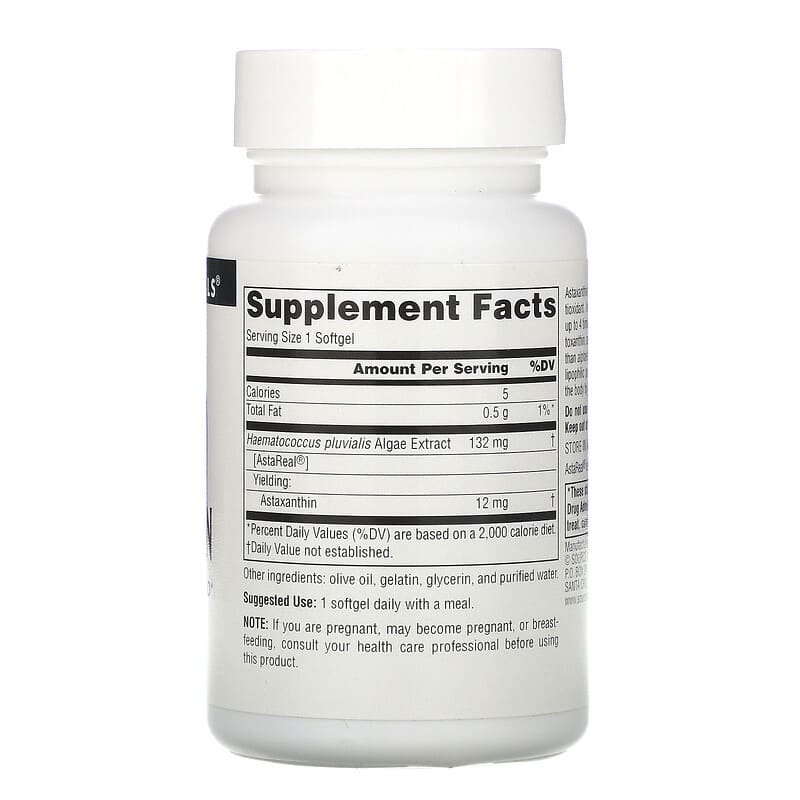 Source Naturals Astaxanthin 12 mg 60 Softgels 2 Thực phẩm bổ sung Source Naturals Astaxanthin 12 mg 60 Softgels 021078026891