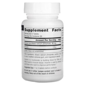 Thực phẩm bổ sung Source Naturals Athletic Series Inosine 500 mg 60 Tablets 021078006527