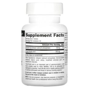 Thực phẩm bổ sung Source Naturals Athletic Series Trans-Ferulic Acid 250 mg 60 Tablets 021078008057