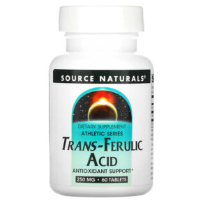 Thực phẩm chức năng Source Naturals Athletic Series Trans-Ferulic Acid 250 mg 60 Tablets 021078008057