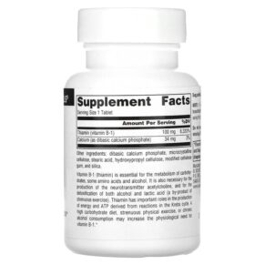 Source Naturals B-1 Thiamin 100 mg 100 Tablets 3 Thực phẩm bổ sung Source Naturals B-1 Thiamin 100 mg 100 Tablets 021078004073