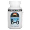 Thực phẩm chức năng Source Naturals B-6 100 mg 250 Tablets 021078004141