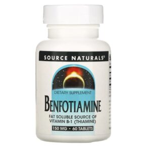 Thực phẩm chức năng Source Naturals Benfotiamine 150 mg 60 Tablets 021078019060