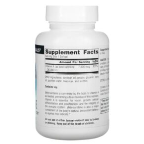 Thực phẩm bổ sung Source Naturals Beta Carotene 25.000 IU 250 Softgels 021078004042