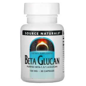 Thực phẩm chức năng Source Naturals Beta Glucan 100 mg 30 Capsules 021078017585