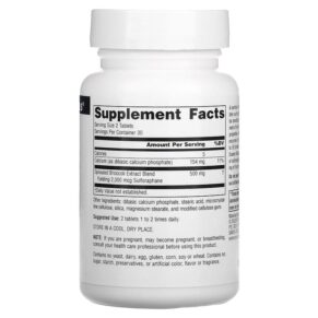 Thực phẩm bổ sung Source Naturals Broccoli Sprouts Extract 250 mg 60 Tablets 021078011040
