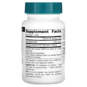 Thực phẩm bổ sung Source Naturals Bromelain 2.000 GDU/Gram 500 mg 60 Tablets 021078013549