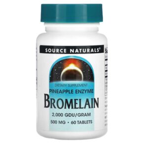 Thực phẩm chức năng Source Naturals Bromelain 2.000 GDU/Gram 500 mg 60 Tablets 021078013549