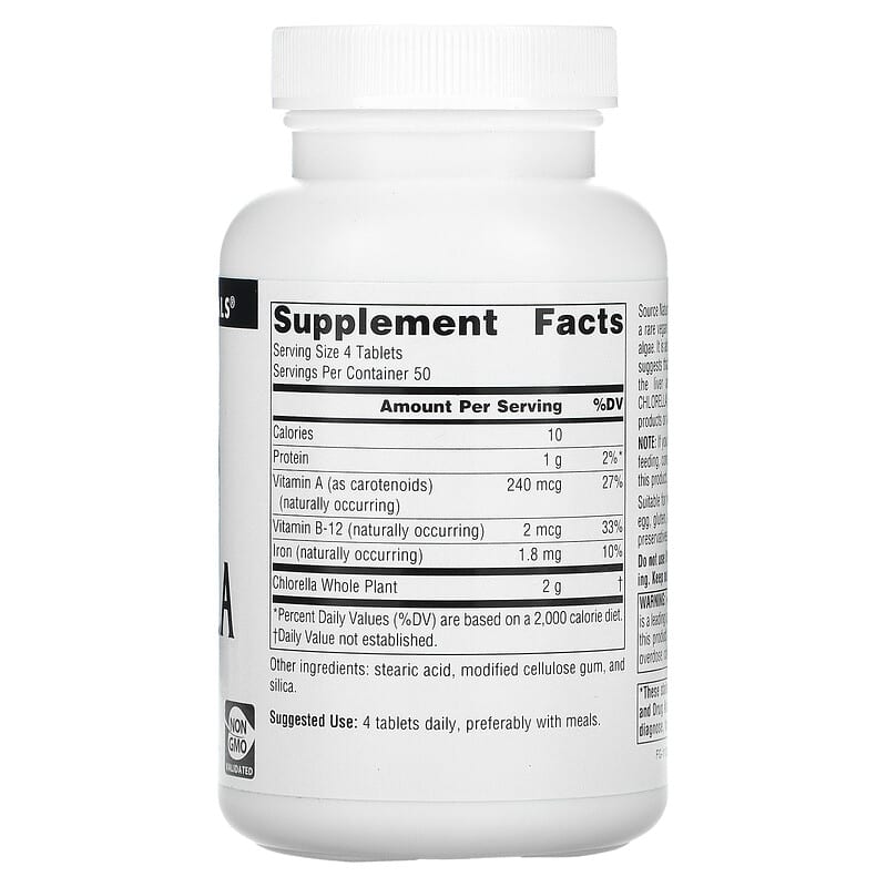 Source Naturals Chlorella 500 mg 200 Tablets 2 Thực phẩm bổ sung Source Naturals Chlorella 500 mg 200 Tablets 021078006763