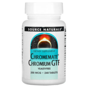 Thực phẩm chức năng Source Naturals Chromemate Chromium GTF 200 mcg 240 Tablets 021078001072