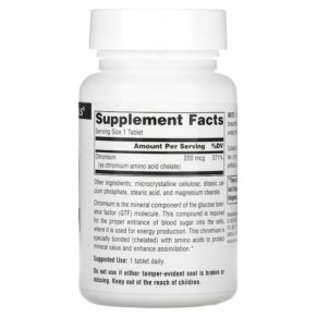 Thực phẩm bổ sung Source Naturals Chromium 200 mcg 250 Tablets 021078003366