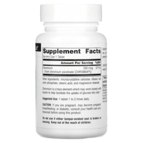 Thực phẩm bổ sung Source Naturals Chromium Picolinate 200 mcg 240 Tablets 021078001089