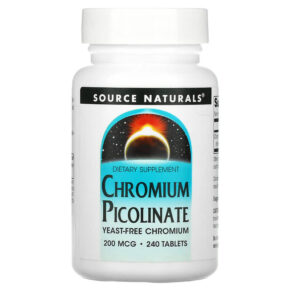 Thực phẩm chức năng Source Naturals Chromium Picolinate 200 mcg 240 Tablets 021078001089