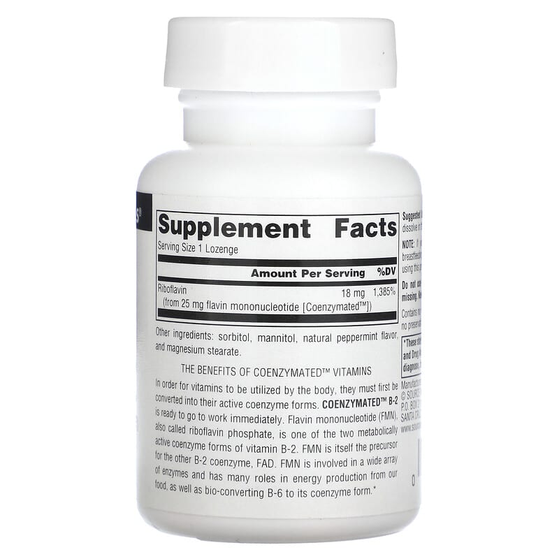Source Naturals Coenzymated B-2 60 Lozenges 2 Thực phẩm bổ sung Source Naturals Coenzymated B-2 60 Lozenges 021078009351