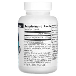 Thực phẩm bổ sung Source Naturals Coenzyme Q10 200 mg 60 Softgels 021078015345