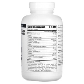 Thực phẩm bổ sung Source Naturals Daily Essential Enzymes 500 mg 240 Capsules 021078013037