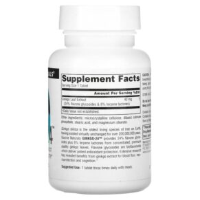 Thực phẩm bổ sung Source Naturals Ginkgo-24 40 mg 120 Tablets 021078000761