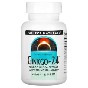 Thực phẩm chức năng Source Naturals Ginkgo-24 40 mg 120 Tablets 021078000761