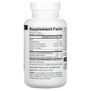 Thực phẩm bổ sung Source Naturals Glucosamine Chondroitin Complex with MSM 120 Tablets 021078012542