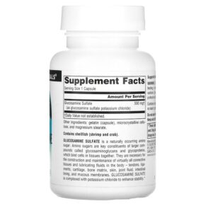 Thực phẩm bổ sung Source Naturals Glucosamine Sulfate Sodium Free 500 mg 60 Capsules 021078015901