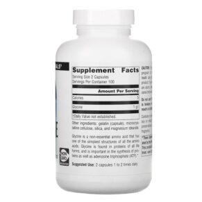 Source Naturals Glycine 500 mg 200 Capsules 3 Thực phẩm bổ sung Source Naturals Glycine 500 mg 200 Capsules 021078016052