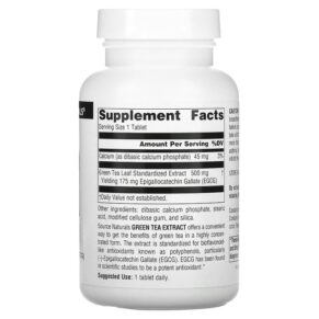 Thực phẩm bổ sung Source Naturals Green Tea Extract 500 mg 120 Tablets 021078018469