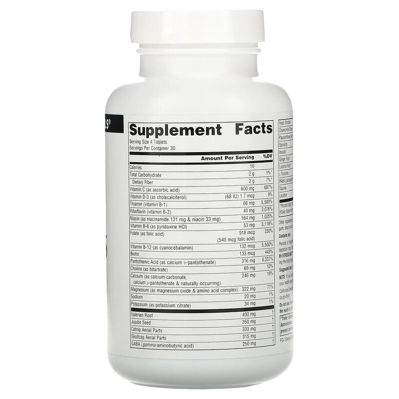 Source Naturals Hi-Stress B&C with Herbs 120 Tablets 2 Thực phẩm bổ sung Source Naturals Hi-Stress B&C with Herbs 120 Tablets 021078005247