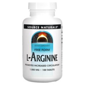 Thực phẩm chức năng Source Naturals L-Arginine Free Form 1.000 mg 100 Tablets 021078018421