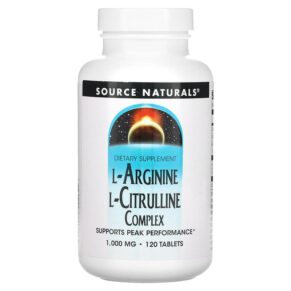 Thực phẩm chức năng Source Naturals L-Arginine L-Citrulline Complex 1.000 mg 120 Tablets 021078020431