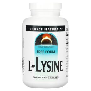 Thực phẩm chức năng Source Naturals L-Lysine 500 mg 200 Capsules 021078015987