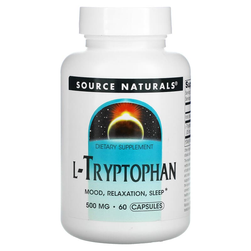 Source Naturals L-Tryptophan 500 mg 60 Capsules 8 Thực phẩm chức năng Source Naturals L-Tryptophan 500 mg 60 Capsules 021078019848