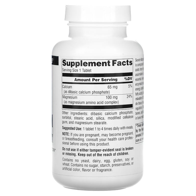 Source Naturals Magnesium Chelate Complex 100 mg 250 Tablets 2 Thực phẩm bổ sung Source Naturals Magnesium Chelate Complex 100 mg 250 Tablets 021078003182