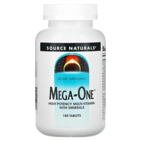 Thực phẩm chức năng Source Naturals Mega-One High Potency Multi-Vitamin with Minerals 180 Tablets 021078000105